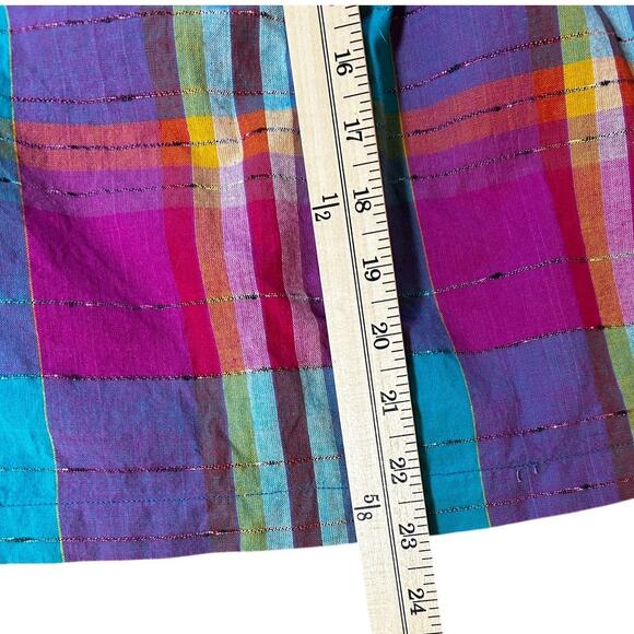 KLICK Made in India Vintage Multicolor Women's Button-Down Front Skirt - Picture 7 of 8